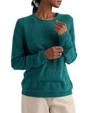 Seasalt Cornwall Kinter Organic Cotton Crewneck Sweater - Green