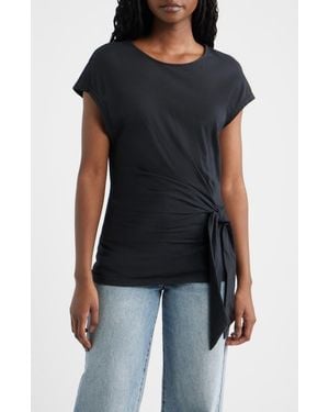 Rails Gabbie Side Cotton Top - Black