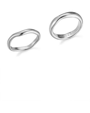 Atolea Gemini Stackable Rings - White