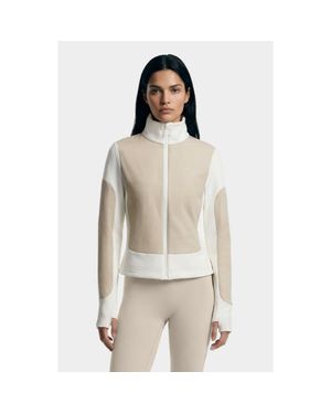 Rudsak Granada Zip-Up Mixed Media Sweater Jacket - Natural