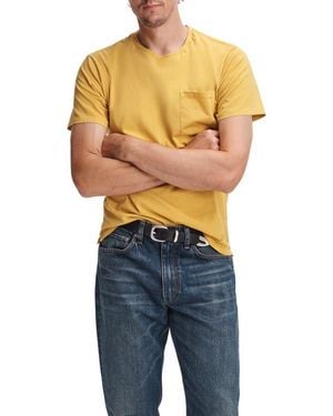 Rag & Bone Classic Fit Garment Dye Pocket T-Shirt - Blue