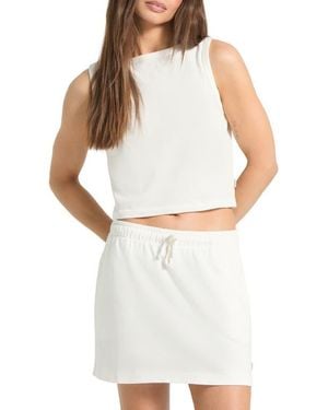 Brixton Carefree Cotton Crop Tank Top - White