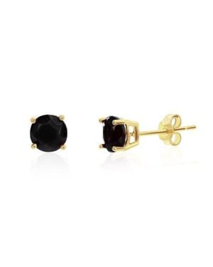 Donatello Gian 14K Round Cut Studs - Black