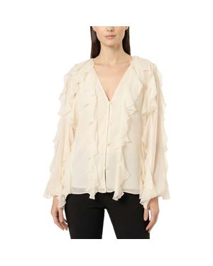 AREA STARS Flyn Ruffle Blouse - Natural