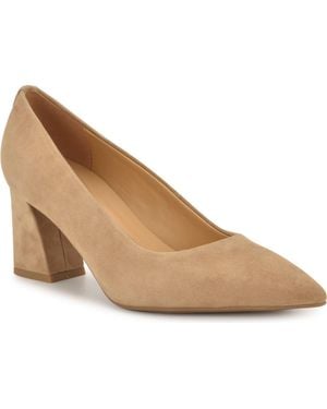 Nine West Kalore 9X9 Pointed Toe Pump - Natural