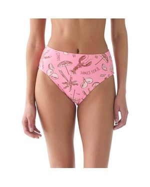 Kate Spade High Leg Swim Bottom Swimsuit - Pink