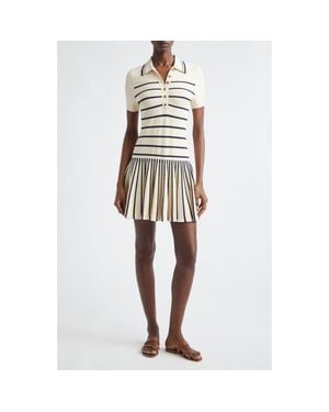 Zimmermann Kindred Spirit Luna Stripe Polo Minidress - White