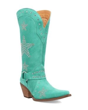Dingo Lucky Stars Knee High Western Boot - Green