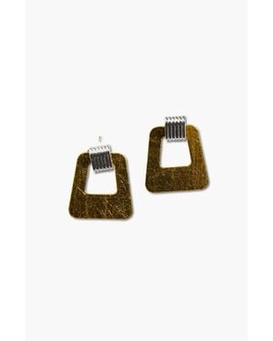 Nickel & Suede Avery Earrings - Multicolor