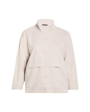 Eileen Fisher Zip-Up Organic Cotton & Organic Linen Jacket - Natural