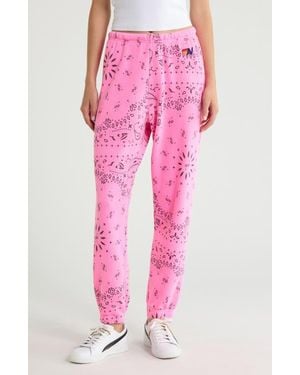 Aviator Nation Bandana Print Sweatpants - Pink