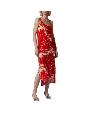 Equipment Silvana Print Silk Slipdress - Red