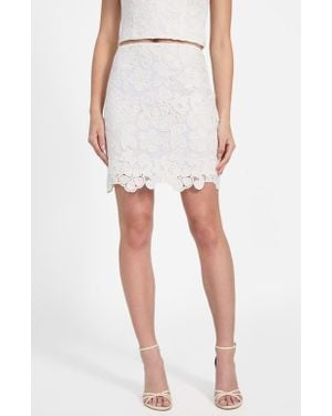 Guess Delilah Open Stitch Miniskirt - White