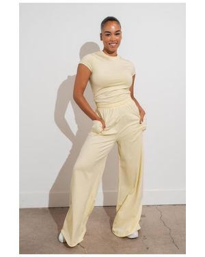 Vitaly Essence Palazzo Pant - Natural
