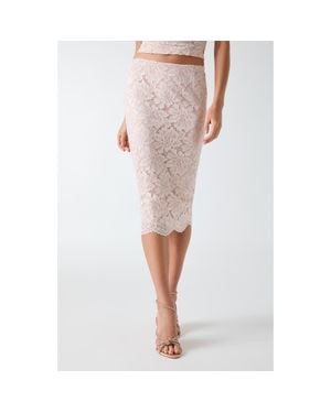 Guess Katrina Lace Midi Skirt - White