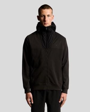 Lyle & Scott Paneled Hybrid Jacket - Black