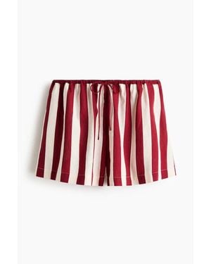 H&M Linen-Blend Shorts - Red