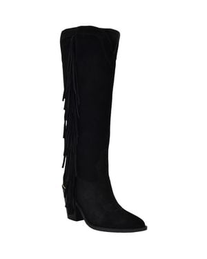 Guess Sashlee Pointed Toe Western Boot - Black