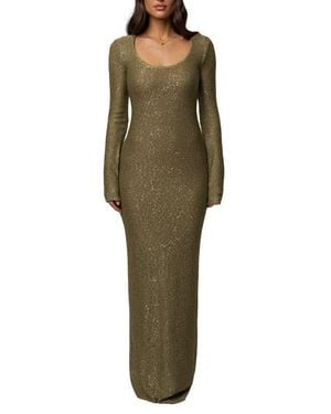 JLUXLABEL Muse Sequin Maxi Dress - Green