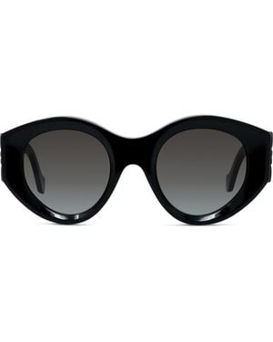 Loewe Anagram 50Mm Round Sunglasses - Black