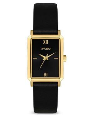 Vincero Ava Leather Strap Watch, 20Mm X 14Mm - Black