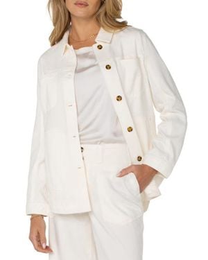 Liverpool Los Angeles Denim Shirt Jacket - White
