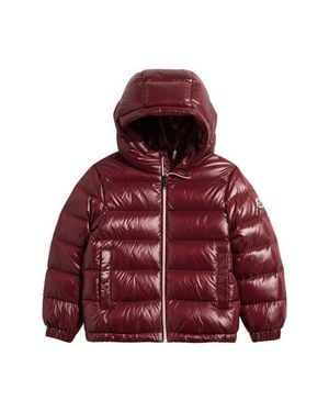 Moncler Kid's Aubert Hooded Down Puffer Jacket - Red