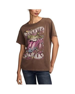 Lucky Brand Rolling Stones Tattoo Cotton Graphic T-Shirt - Brown