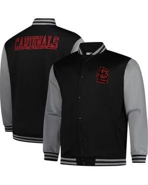 Profile St. Louis Cardinals Full-Snap Varsity Jacket - Black