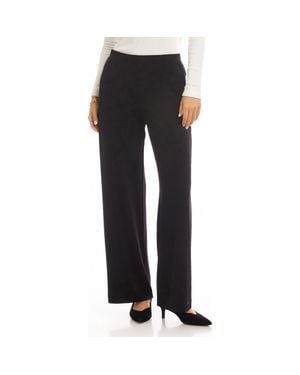 Karen Kane Travel Jersey Wide Leg Pants - Black