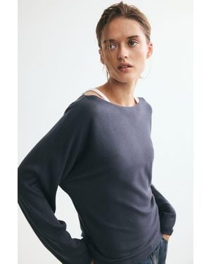 H&M Off-The-Shoulder Sweater - Blue