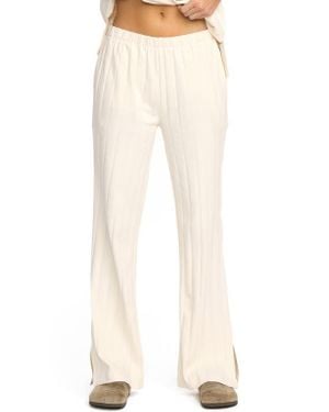 Billabong Cass Split Hem Rib Pants - Natural