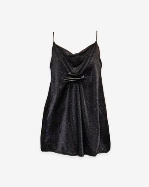 Kate Barton Peyton Cowl-Neck Top - Black