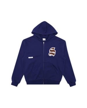STUDENTS Qualifications Fleece Cotton Zip Hoodie - Blue