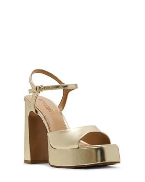 Steve Madden Liandra Ankle Strap Platform Sandal - Natural