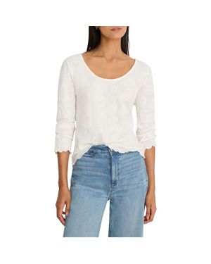 NIC+ZOE Lace Scoop Neck Top - White