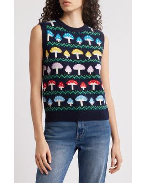 Boden Edie Fair Isle Sweater Vest - Blue