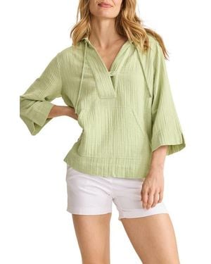 Tommy Bahama Guaze Baja Cotton Hooded Pullover - Green