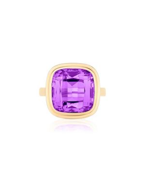 Goshwara Manhattan Cushion Cut Topaz Cocktail Ring - Pink