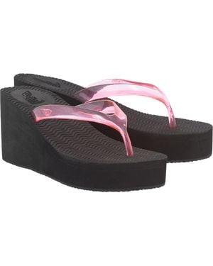 Ancient Greek Sandals Etheria Platform Wedge Flip Flop - Red
