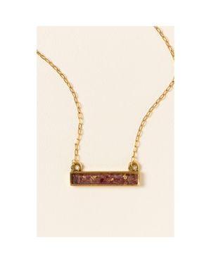 Uncommon Goods Flecks Of Birthstone Necklace - Metallic