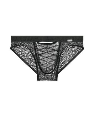 Hom Woh Night Universe Lace Front Mini Briefs - Gray
