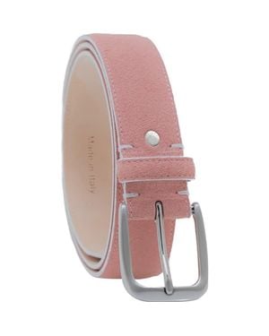 Ghurka Handcrafted Genuine Suede Leather Belt - Pink