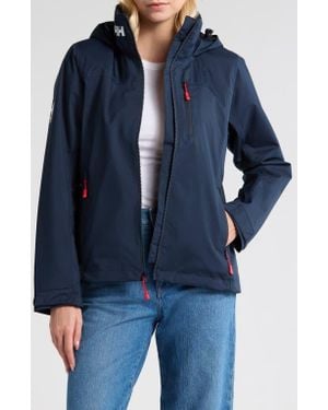 Helly Hansen Crew 2.0 Waterproof Midlayer Hooded Sailing Jacket - Blue
