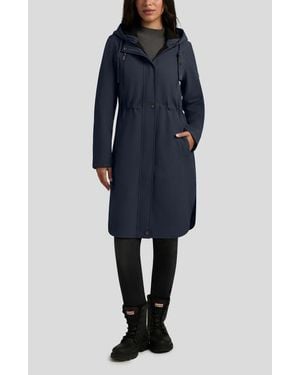 HUNTER Monica Water Repellent Hooded Coat - Blue