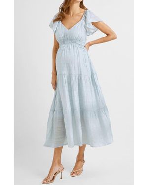 ANGEL MATERNITY Roxy Lace Baby Shower Dress in Blue | Lyst ANGEL MATERNITY Roxy Lace Baby Shower Dress in Blue | Lyst