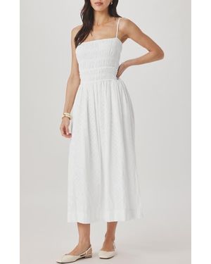 Splendid Kenzie Eyelet Sleeveless Maxi Dress - White