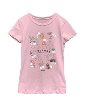 Harry Potter Girl's Animals And Pets From Hogwarts Graphic Tee - Pink