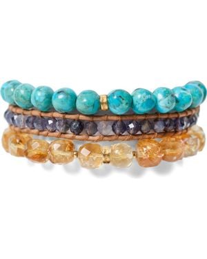 Chan Luu Trinity Bracelet Set - Blue