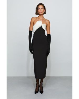 Et Ochs Court Combo Dress - Black